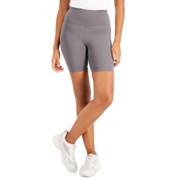 INC International Concepts Pants - INC Compression Bike Shorts Womens Size M Active Grey Skies New